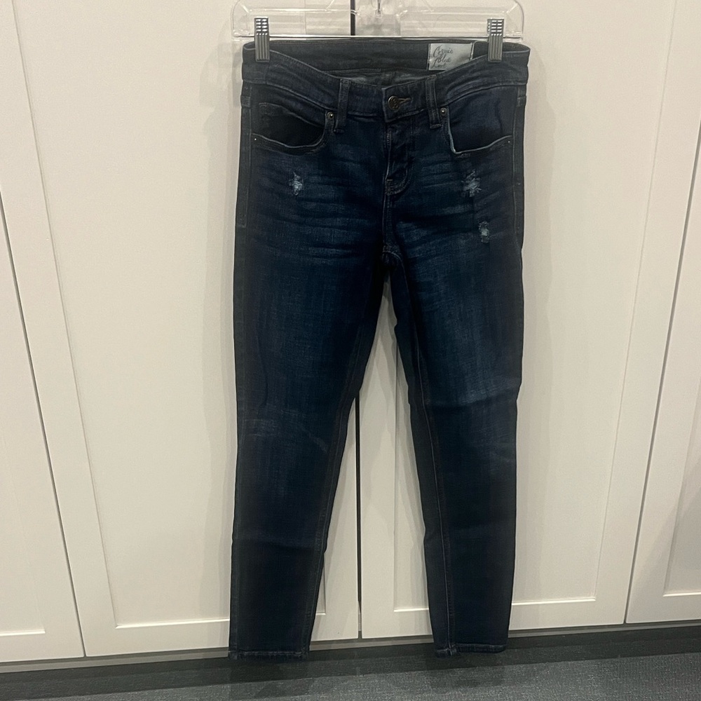 Cosmic Blue Love Dark Blue Denim Jeans
